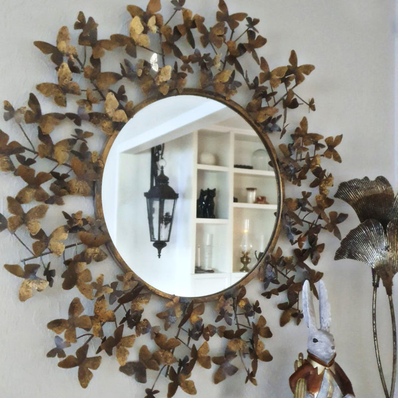 Spegel med fjärilar Ø80 cm - För alla rum