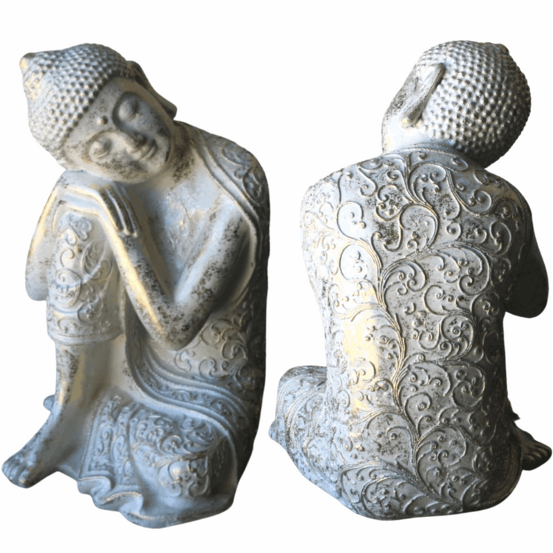 Buddha Antik vit & guld - Fynda julklapparn hos Forallarum.se!