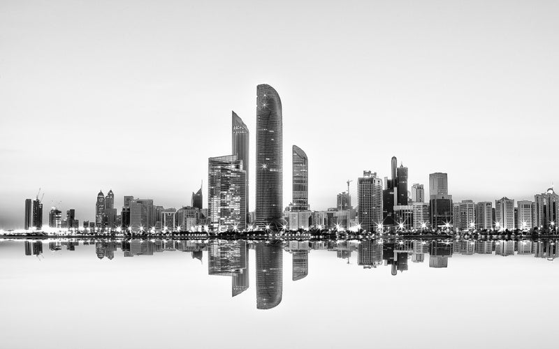Abu Dhabi Urban Reflection Poster, Storlek 70x100 cm - Fynda julklapparn hos Forallarum.se!