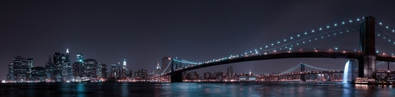 Manhattan Skyline And Brooklyn Bridge Poster, Storlek 21x30 cm - Fynda julklapparn hos Forallarum.se!